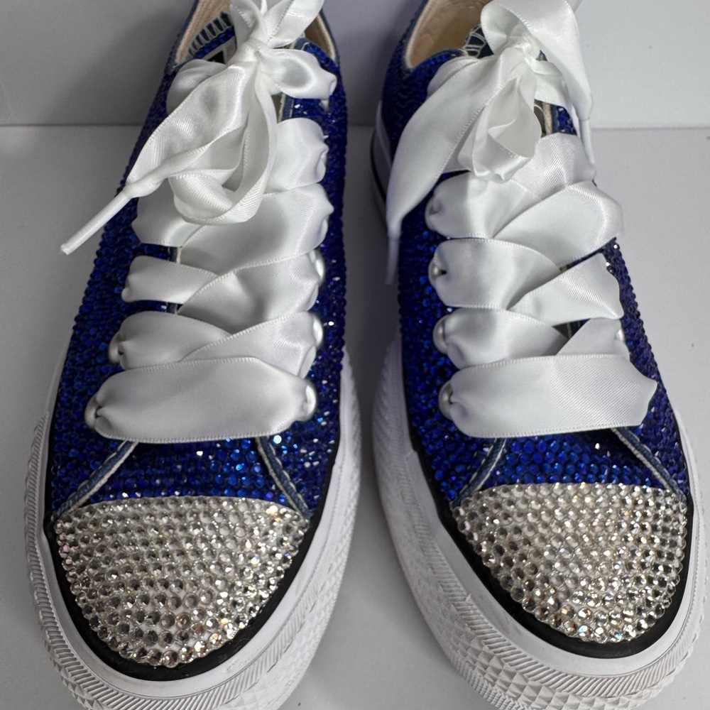 PLATFORM DODGERS RHINESTONE CONVERSE - image 4